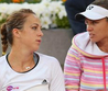 Anastasia Pavlyuchenkova with her coach Martina Hingis
